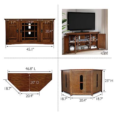 Leick Furniture Mission Corner TV Stand