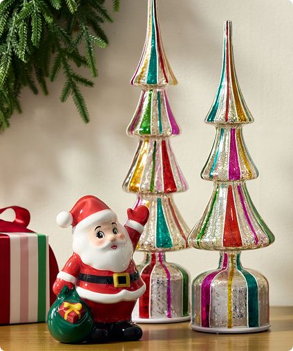 Small glass christmas decor