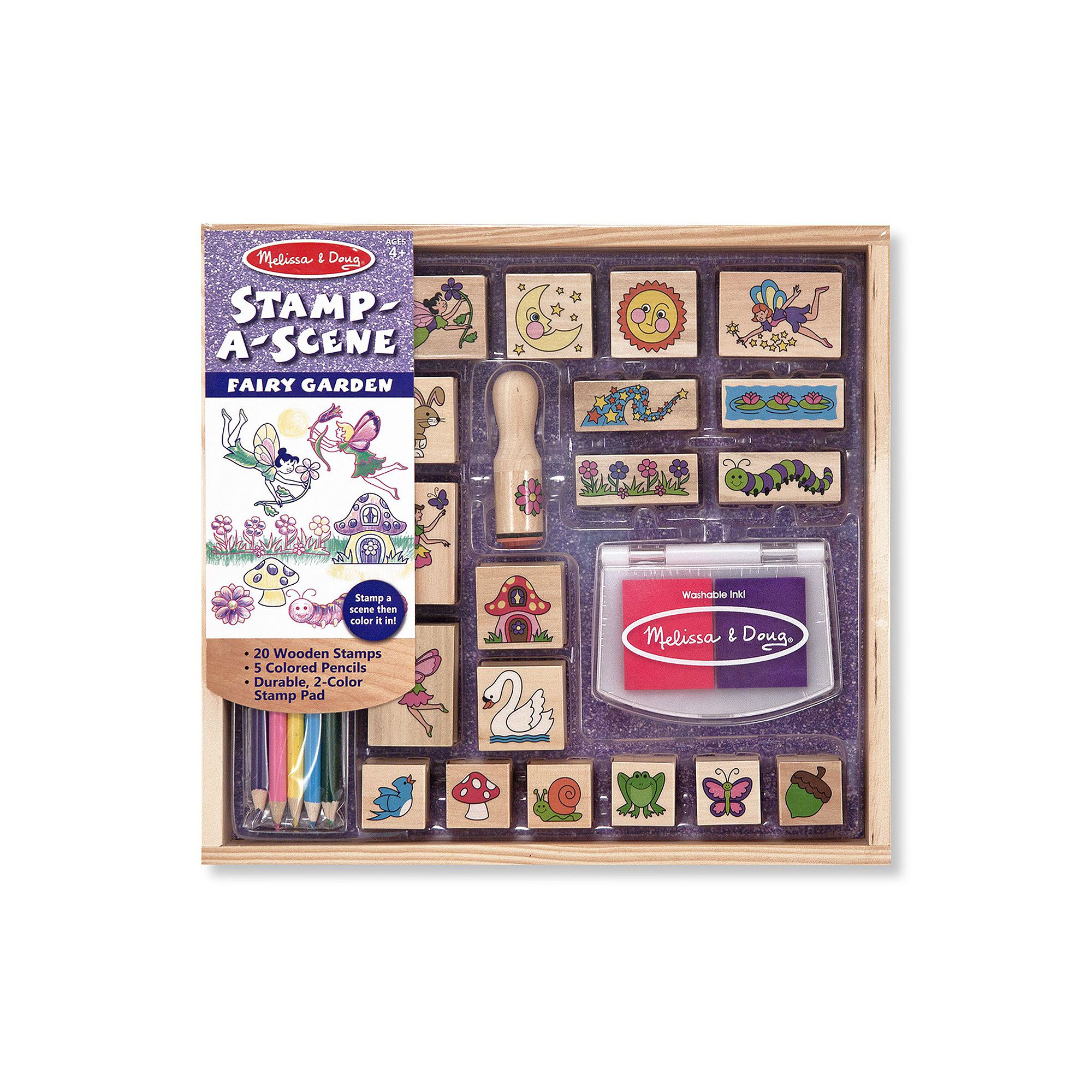 Melissa & Doug Stamp-A-Scene Fairy Garden, Multicolor