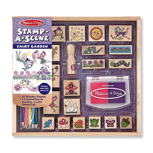 melissa and doug stamp a scene fairy garden