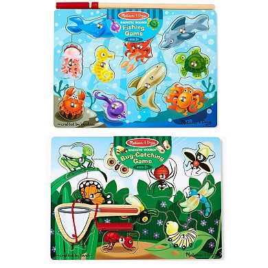 Melissa and Doug Fishing and Bug Catching Magnetic Game Bundle