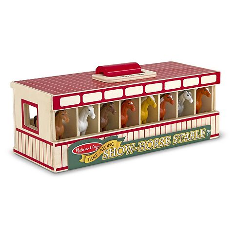 Детские фигурки Melissa & Doug Take-Along Show-Horse Stable