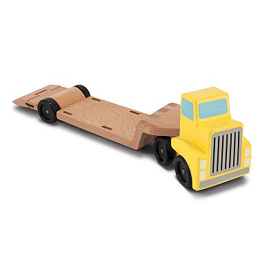 Melissa & Doug Trailer & Excavator Wooden Play Set