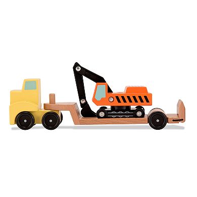 Melissa and Doug Trailer and Excavator Wooden Play Set