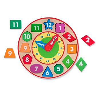 Melissa & Doug Wood Shape Sorting Clock