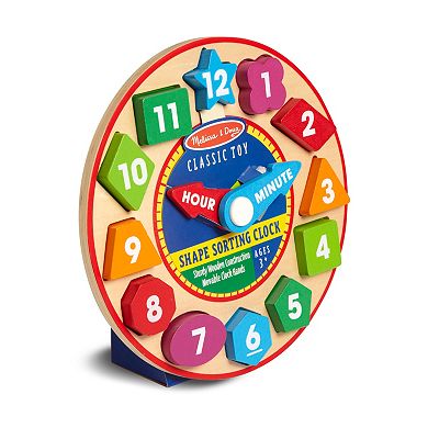 Melissa & Doug Wood Shape Sorting Clock