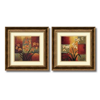 2 pc ''Orchids'' Framed Wall Art Set by Jill Deveraux
