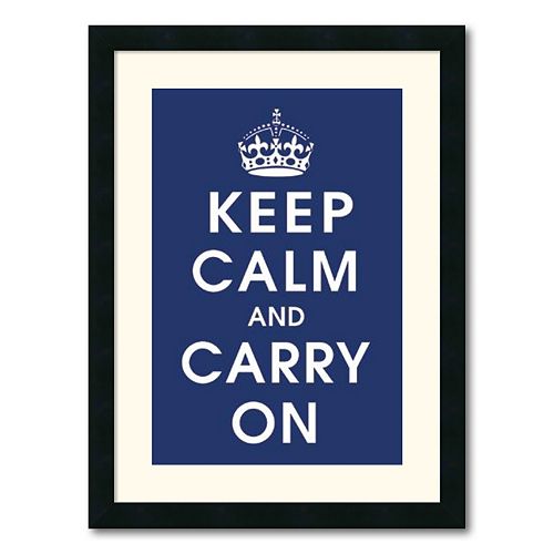 Keep Calm Framed Wall Art by Vintage Repro