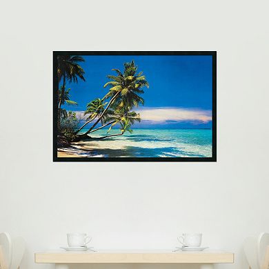 ''Tropical Beach'' Framed Wall Art