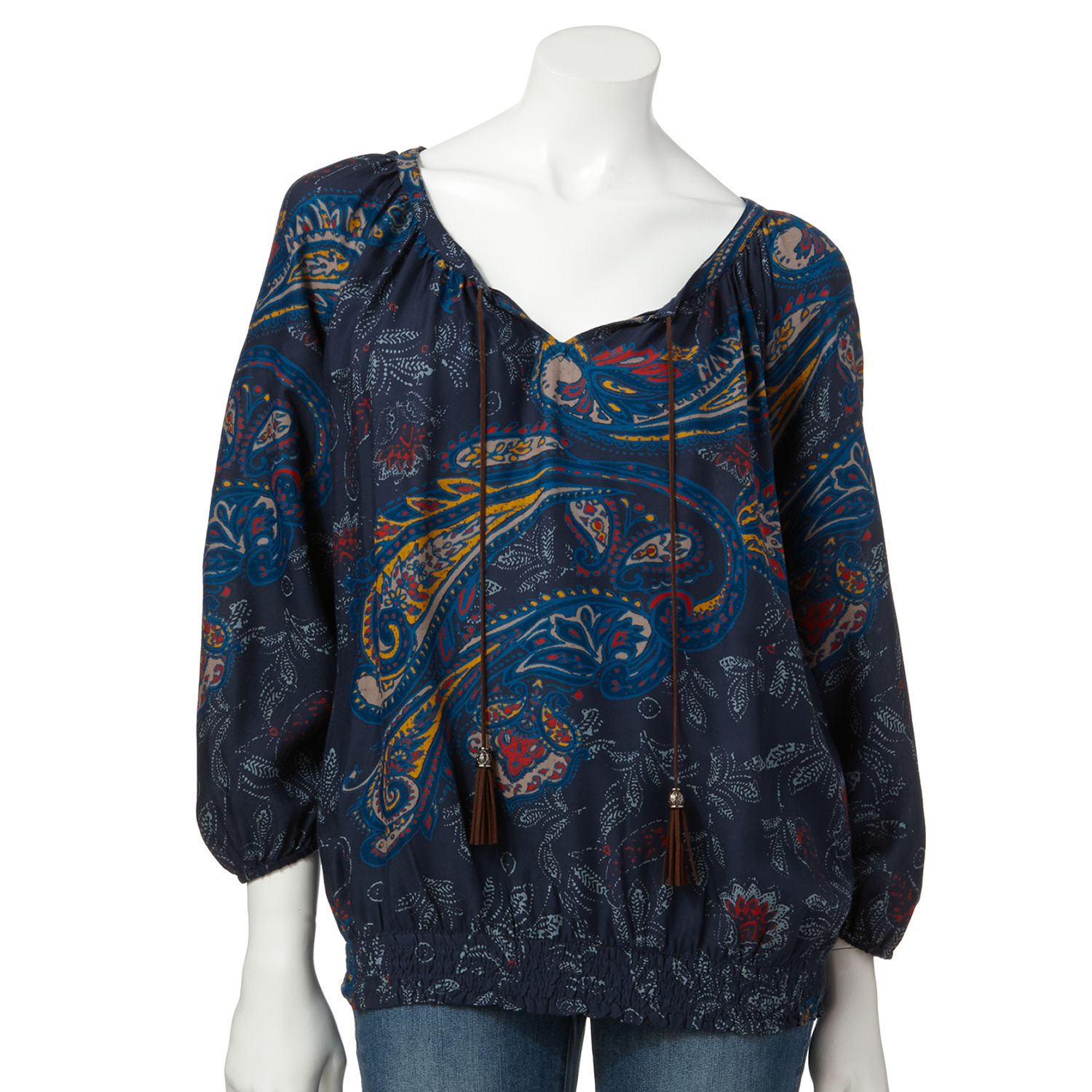 kohls womens peasant tops