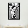 ''Kissing on VJ Day - Times Square'' Framed Wall Art by Alfred Eisenstaedt