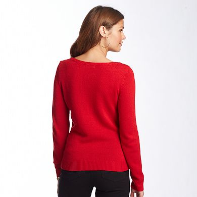 Women's Chaps Cable-Knit Sweater