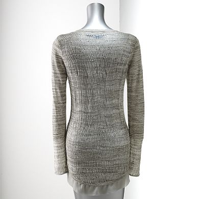 Women's Simply Vera Vera Wang Open-Stitch Sweater
