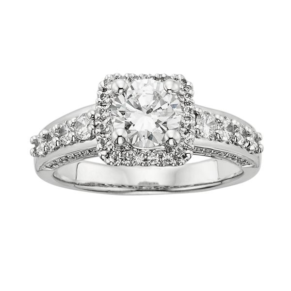 The Regal Collection Round-Cut IGL Certified Diamond Frame Engagement ...
