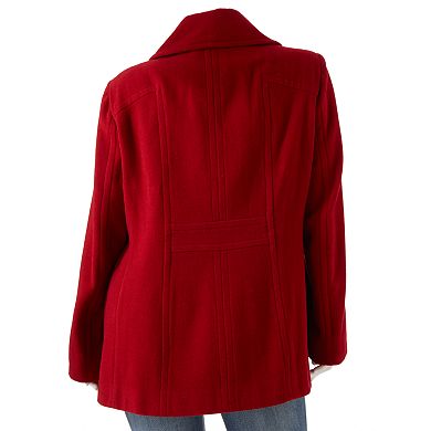 Plus Size Croft & Barrow® Wool-Blend Peacoat