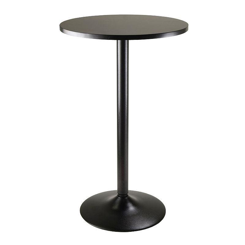 Dining Table: Obsidian Pub Table Bar Height Black - Winsome