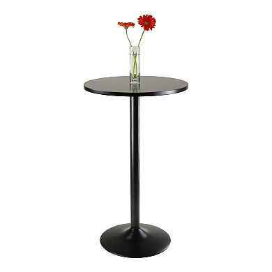 Winsome Obsidian Round Pub Table