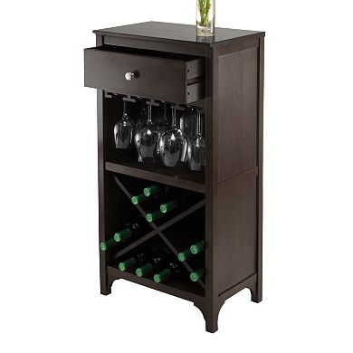 Winsome 20-Bottle Ancona Modular Wine Cabinet