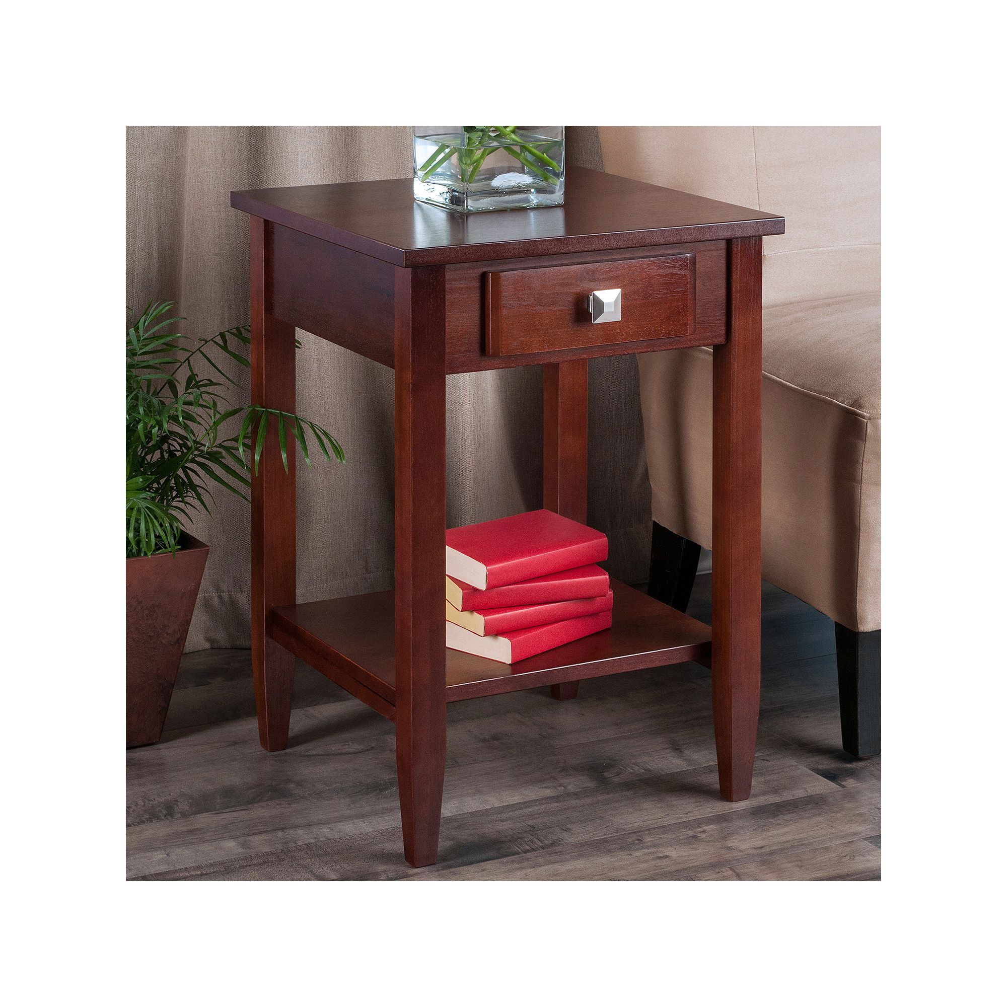 Winsome Richmond End Table, Antique Brown