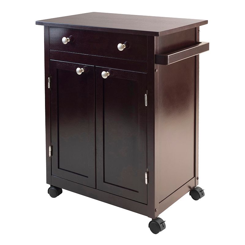 Savannah Kitchen Cart Wood/Coffee - Winsome