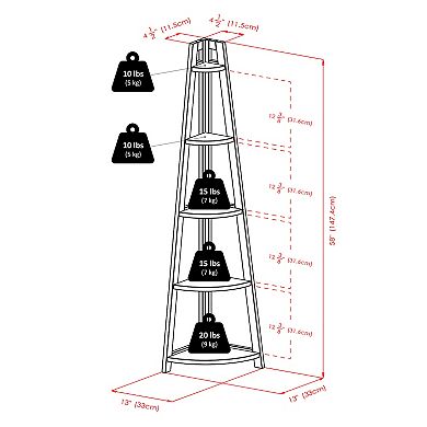 Winsome Adam A-Frame Corner Shelf