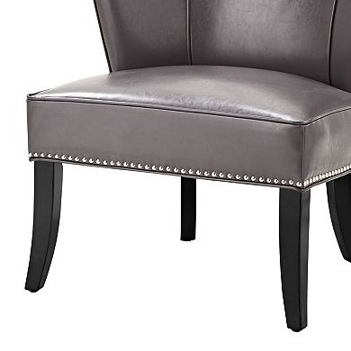 Madison Park Hilton Faux-Leather Accent Chair