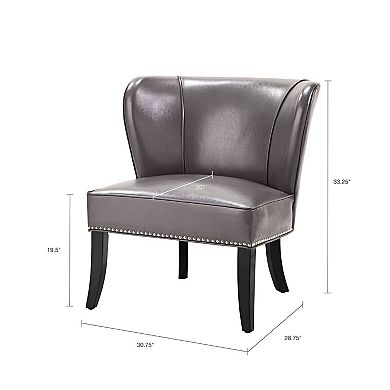 Madison Park Hilton Faux-Leather Accent Chair