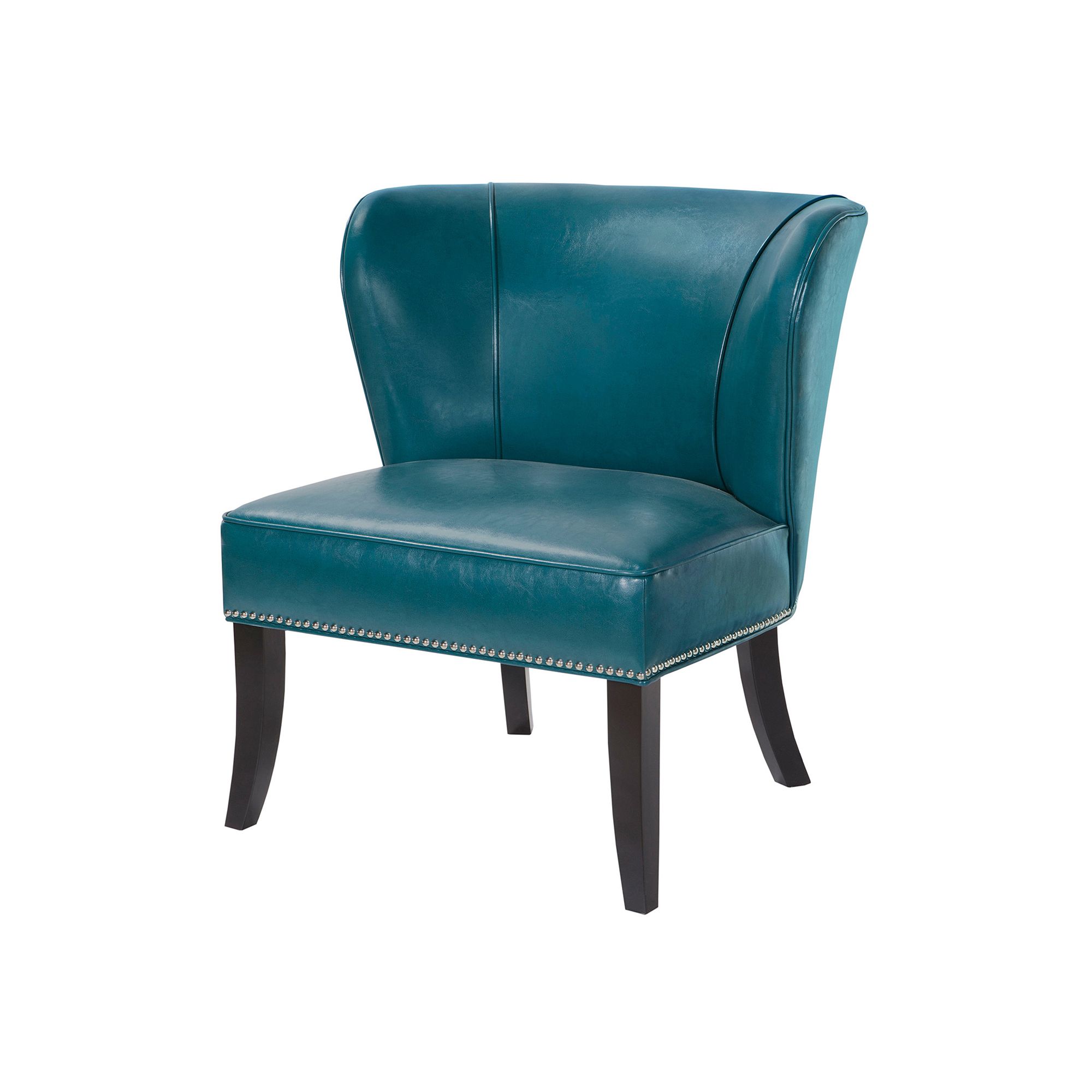 Madison Park Hilton Faux-Leather Accent Chair, Peacock