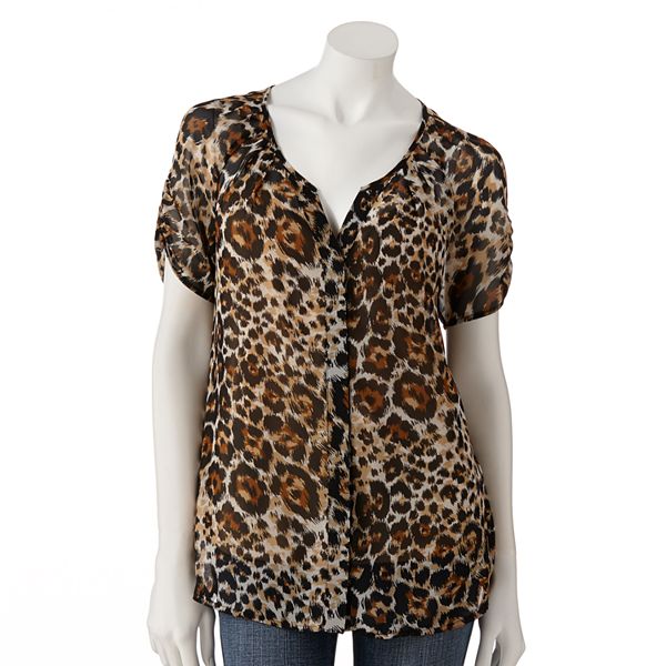 kohls chiffon blouse