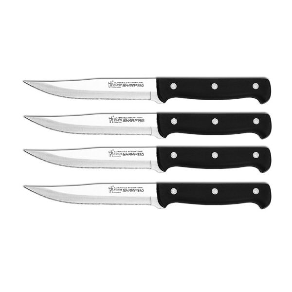 Set of 4 J.A Henckels International Eversharp Pro Stainless Steel Steak Knives 