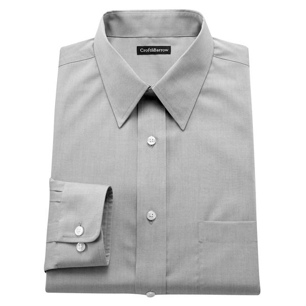 Men's Croft & Barrow® Classic-Fit Easy-Care Point-Collar Dress Shirt