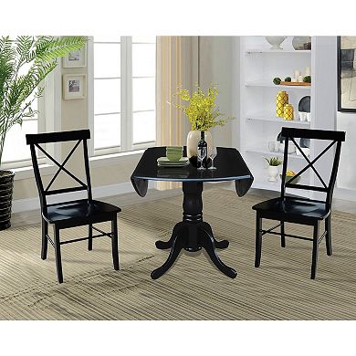 3-pc. Drop-Leaf Dining Table and Chair Set