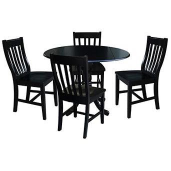 5 pc Drop-Leaf Dining Table & Chair Set
