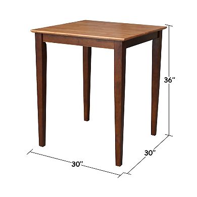 Tall Square Two-Tone Shaker-Styled Table