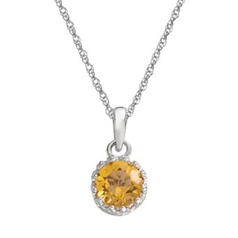 Designs by Gioelli Sterling Silver Citrine Pendant