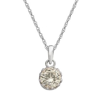 Designs by Gioelli Sterling Silver Lab-Created White Sapphire Pendant