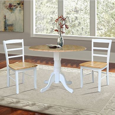 3-pc. Drop-Leaf Dining Table and Chair Set