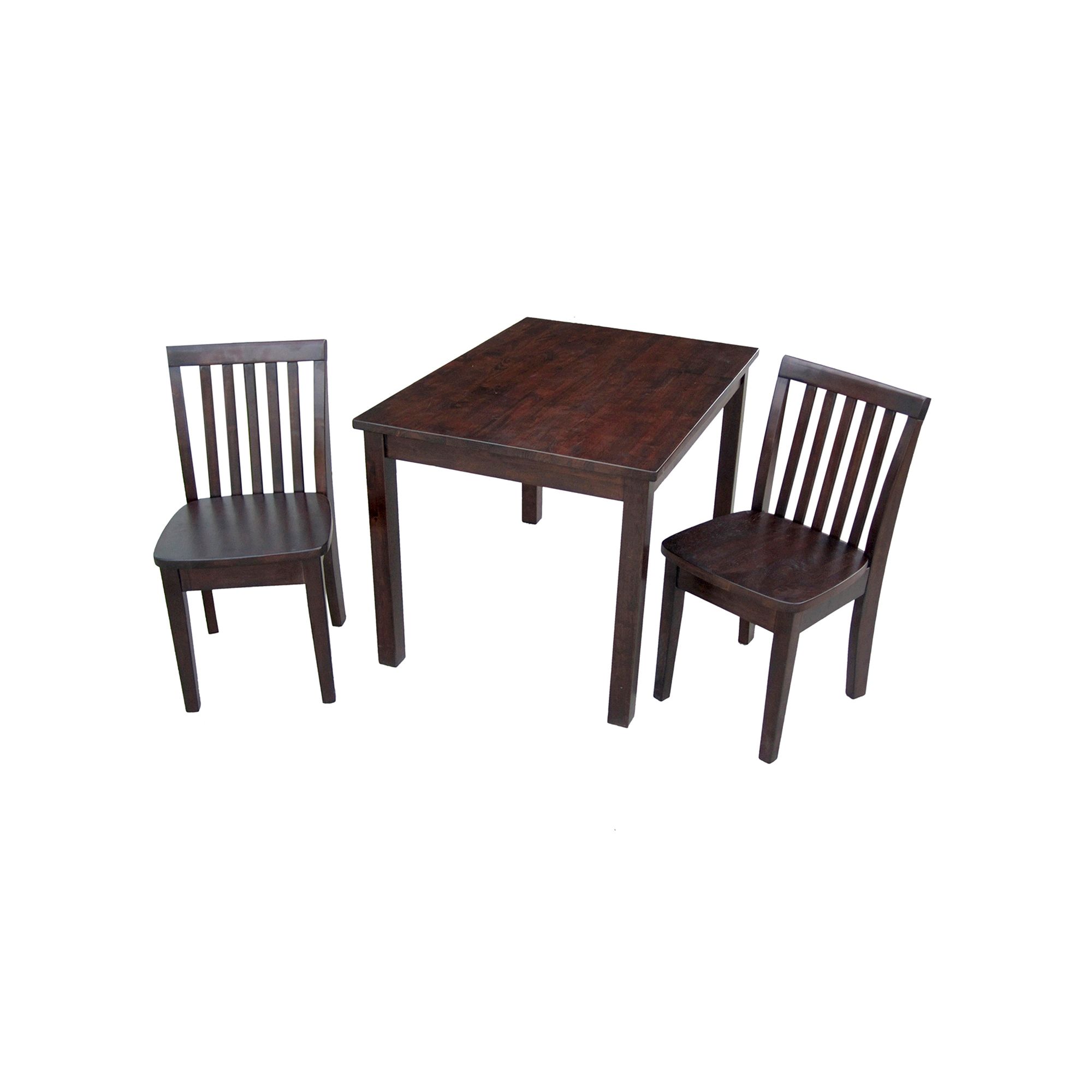 3-pc. Juvenile Table & Chairs Set, Rich Brown