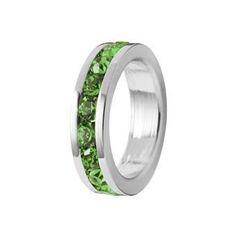 Traditions Jewelry Company Sterling Silver Crystal Birthstone Rondelle Charm