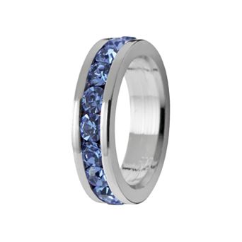 Traditions Jewelry Company Sterling Silver Crystal Birthstone Rondelle Charm