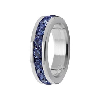 Traditions Jewelry Company Sterling Silver Crystal Birthstone Rondelle Charm