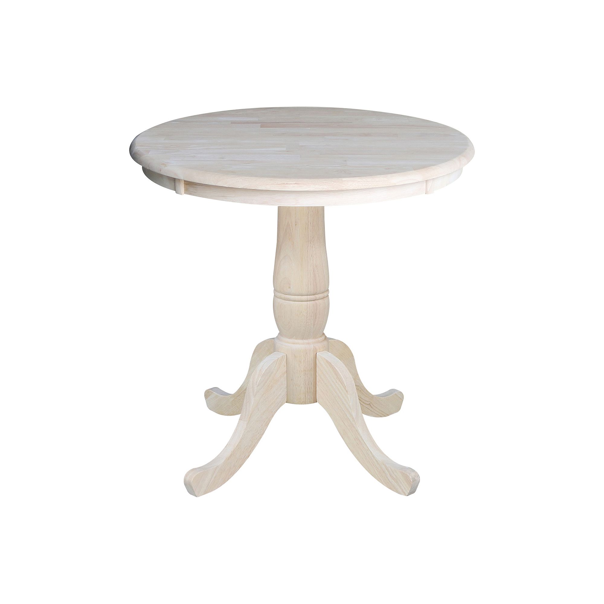 Round 30-in. Unfinished Wood Pedestal Dining Table