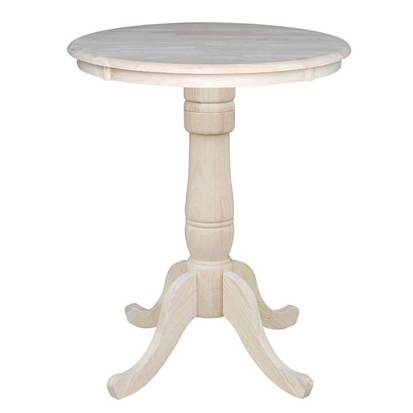 Round Pedestal Natural Dining Table