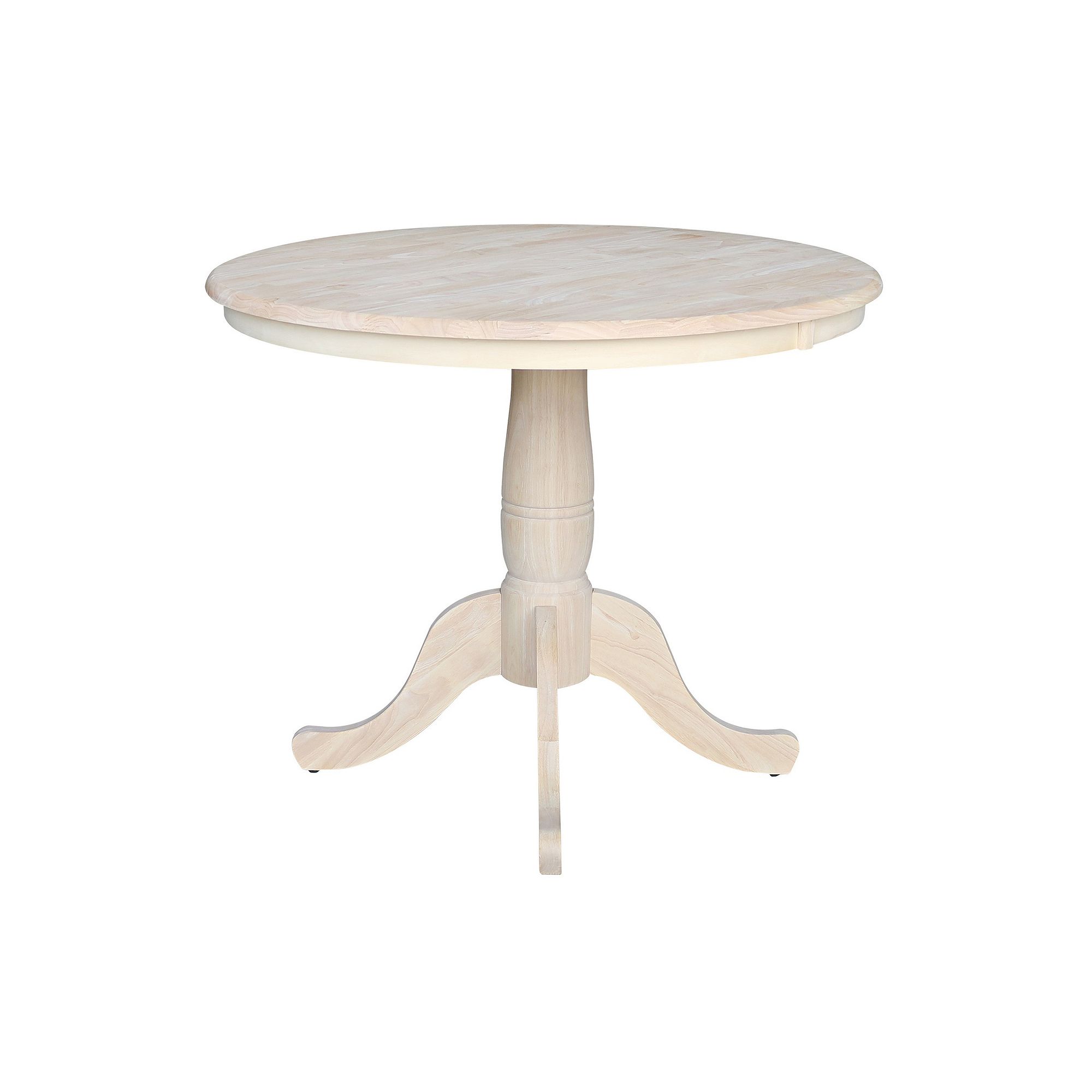 Round 36-in. Unfinished Wood Pedestal Dining Table