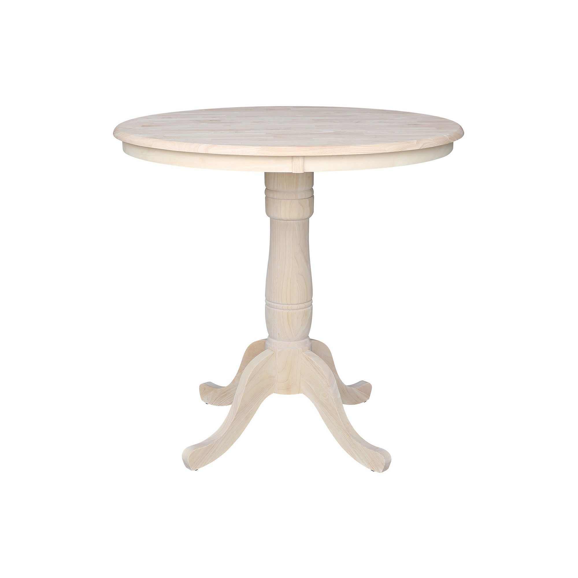 Round Pedestal Dining Table, Unfinished