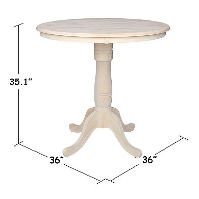 International Concepts Round Pedestal Dining Table