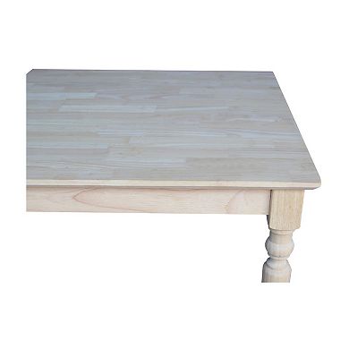 Finial-Styled Unfinished Table