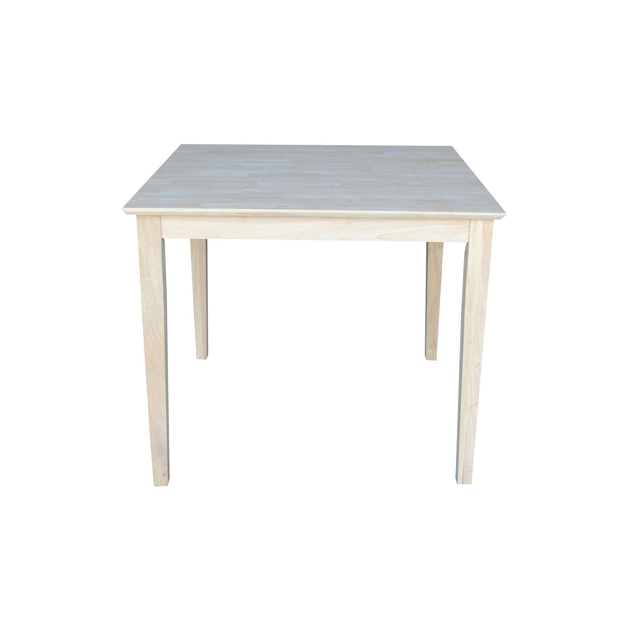 Unfinished 36-Inch Square Shaker-Styled Table