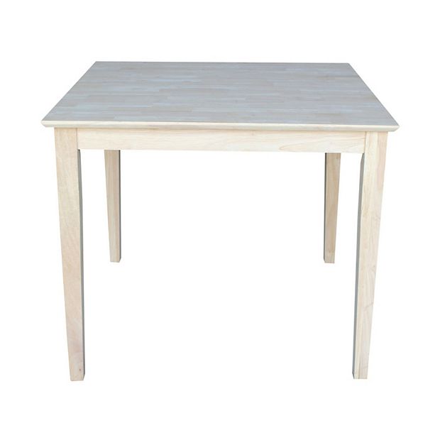 International Concepts Solid Wood Top Table with Shaker Legs