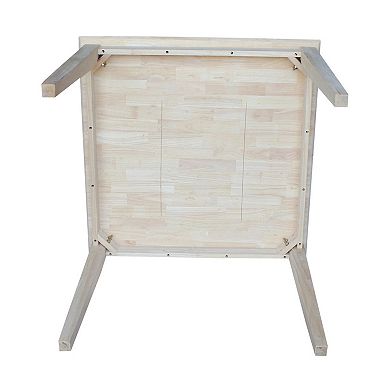 Unfinished 36-Inch Square Shaker-Styled Table